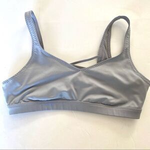 Victoria Sport Gray Bra Size M Sports Strappy Bra